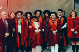 L to R: Bill Dunstan, Diane White, Rajah Belhaj , Treena Burgess, Eman Bearkat, Jamba Gyeltshen, Sarah Sapsford, Emma Steel, Giles Hardy, Kirsty Bayliss